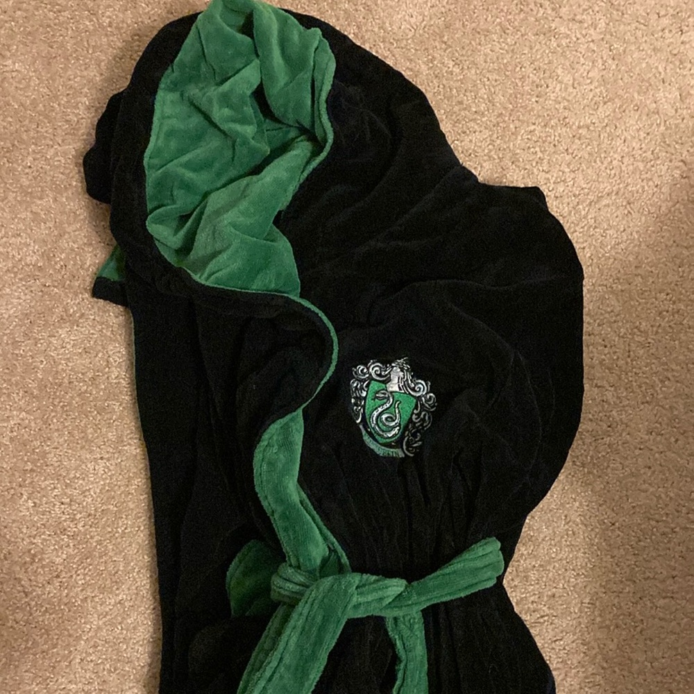 Harry Potter Slytherin Hooded Bath Robe